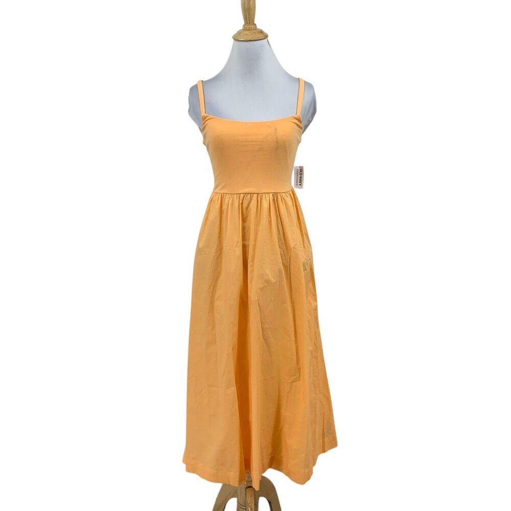 Old Navy Dress Women XS Extra Small Sunfish Sleeveless Fit & Flare Woven Midi